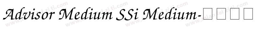 Advisor Medium SSi Medium字体转换